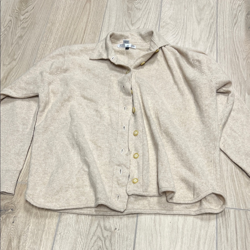 Portolano Light Tan‎ Button-Up Cardigan